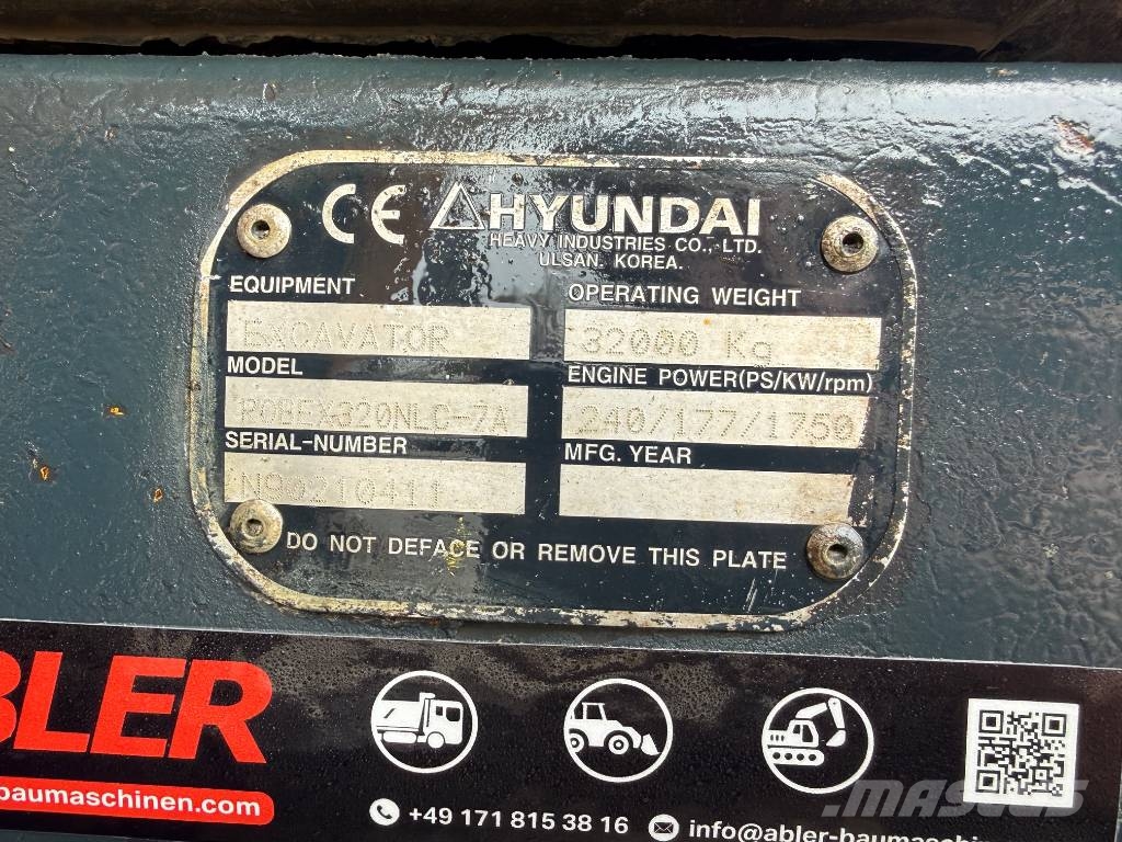 Hyundai R320 NLC-7A Kettenbagger OQ80 Bageri guseničari