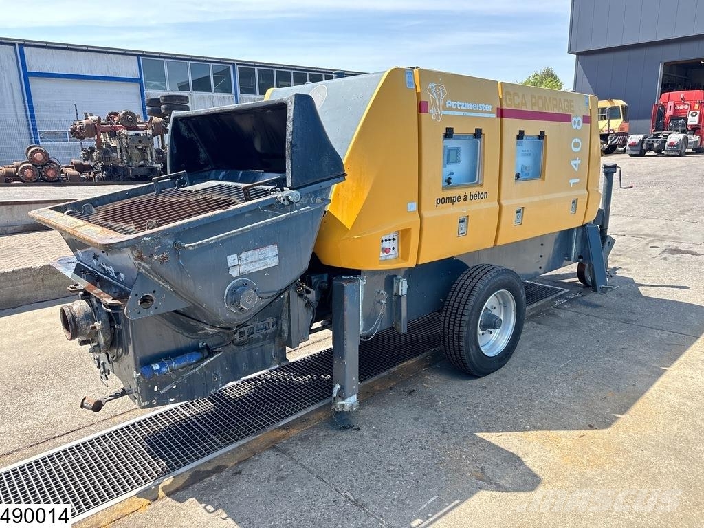 Putzmeister BSA 1408E 110 kW, 106 bar, 79 m3/hr, 395 Hour Betonpomptrucks
