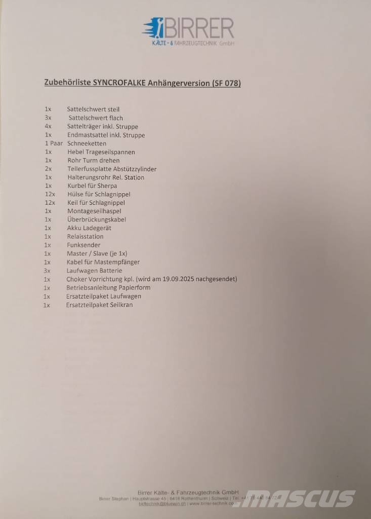  MM-Forsttechnik Synchrofalke 3to Anhänger Skogsmaskiner - Annet