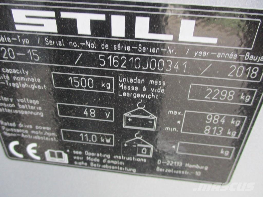 Still RX20-15 Електрически вилични кари-повдигачи