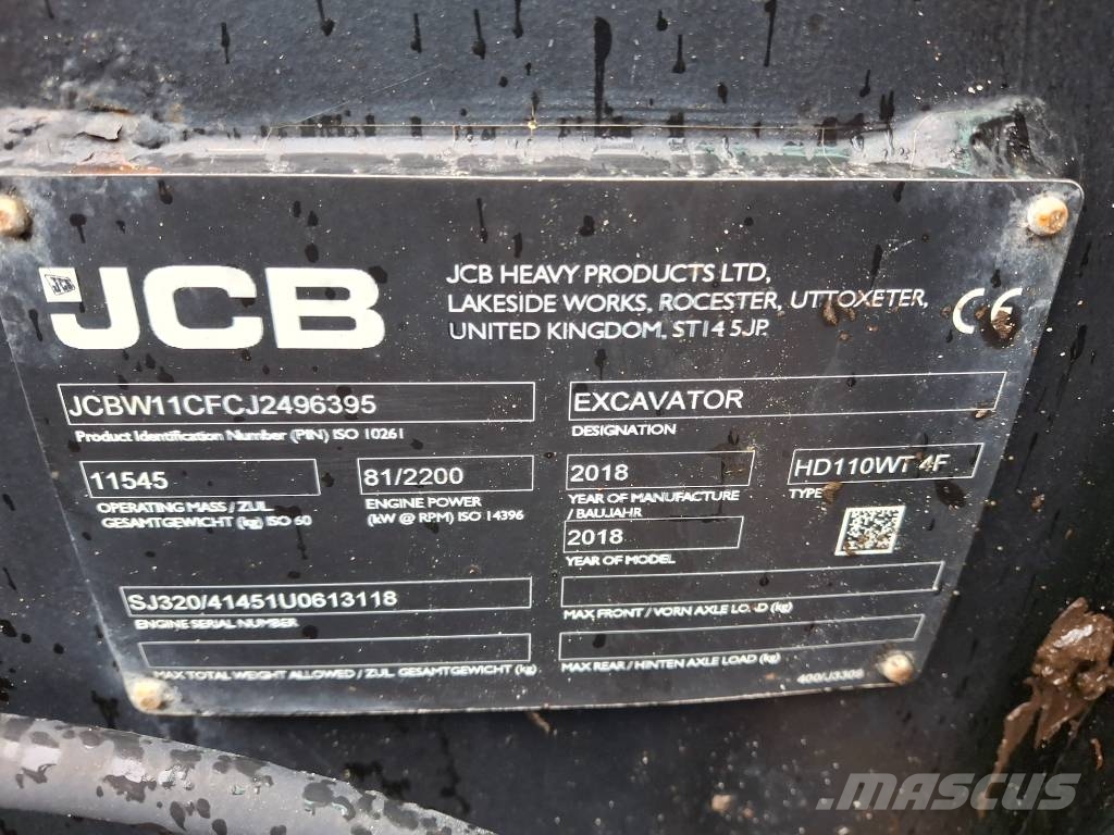 JCB 110 W Hydradig Koparki kołowe