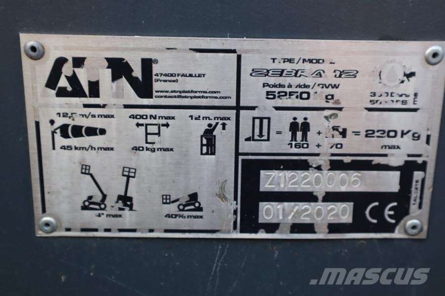 ATN Zebra 12 VALID INSPECTION, *GUARANTEE! Diesel, 4x4 Коленчатые подъемники