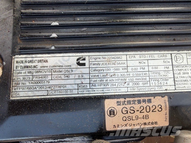 Hitachi ZW 310-6 USED ENGINE CUMMINS QSL9 Motory