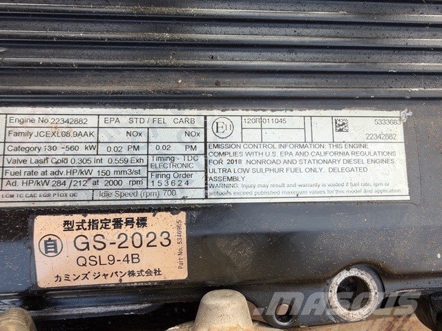 Hitachi ZW 310-6 USED ENGINE CUMMINS QSL9 Motory