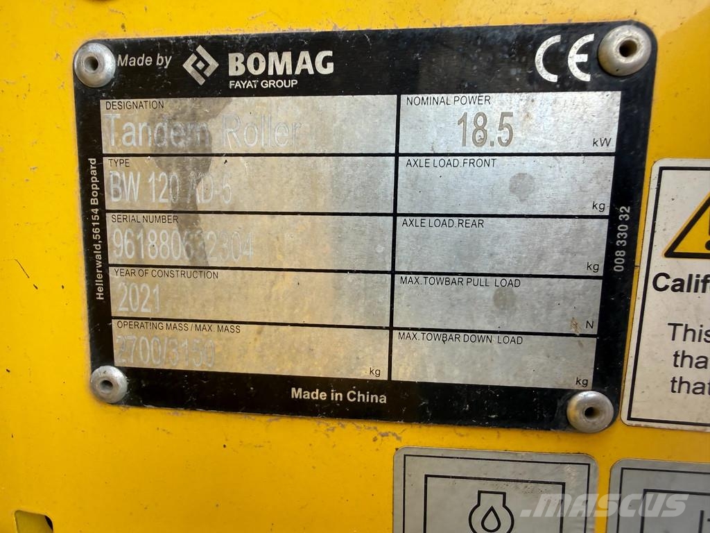 Bomag BW 120 AD-5 trilwals Otros rodillos