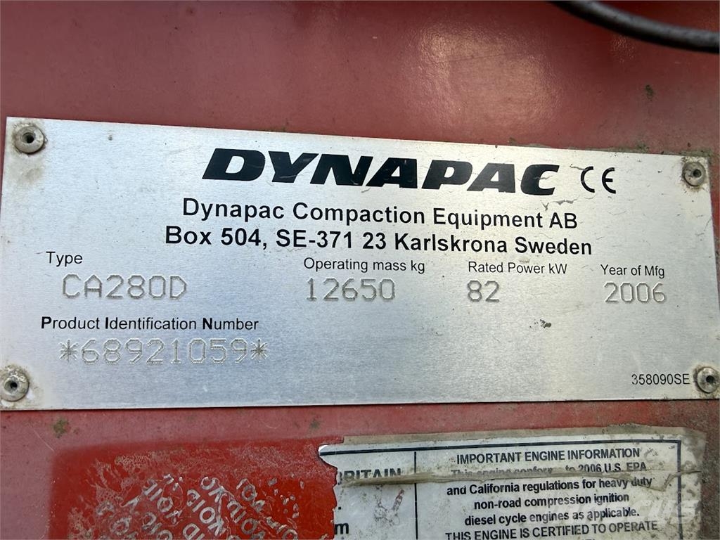 Dynapac CA280D Single drum rollers