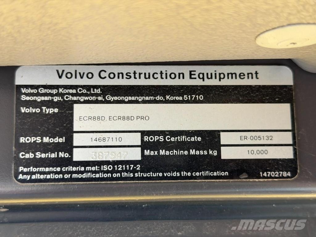 Volvo ECR 88 D TRIPPLE ARM / Verstellausleger - *999h* O Midibagger 7t - 12t