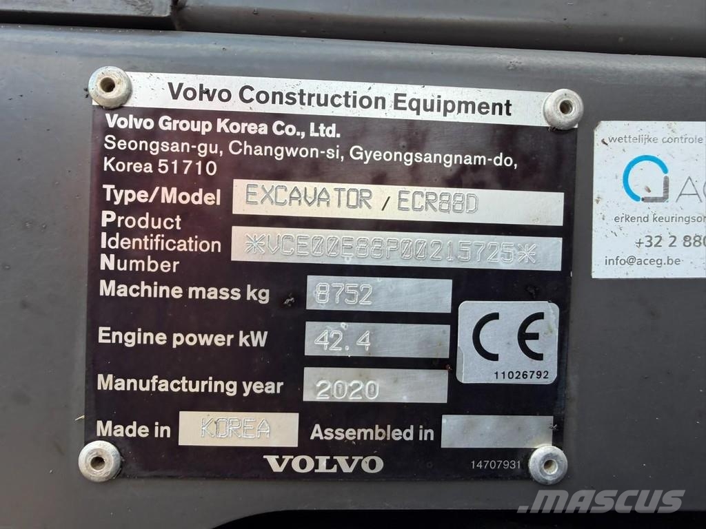 Volvo ECR 88 D TRIPPLE ARM / Verstellausleger - *999h* O Midibagger 7t - 12t