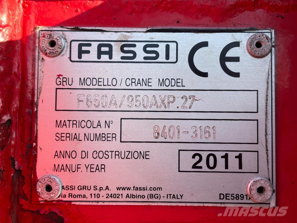 Scania G440 8X2*6 EURO5 + FASSI F950AXP.27 + JIB Smagās mašīnas ar celtni