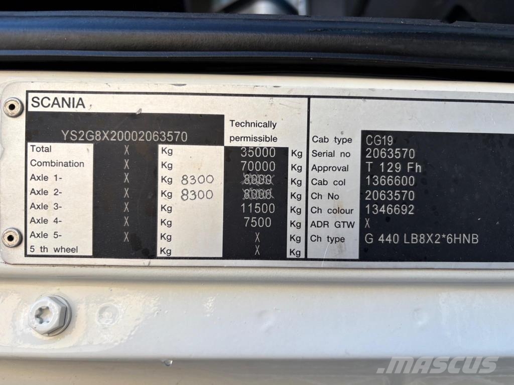 Scania G440 8X2*6 EURO5 + FASSI F950AXP.27 + JIB Smagās mašīnas ar celtni