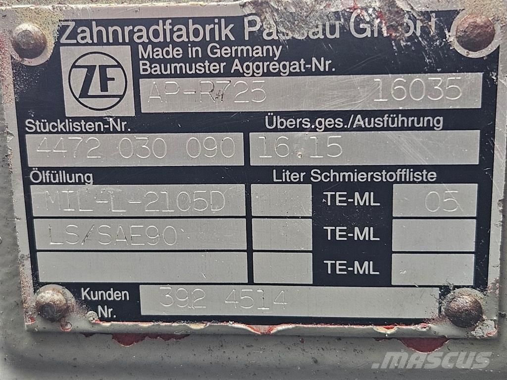 Atlas AR65-3924514-ZF AP-R725-4472030090-Axle/Achse/As 차축