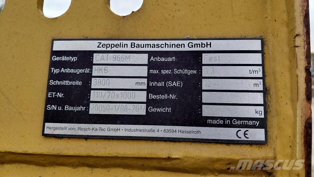 CAT 966 972 high tip bucket / 12m3 / 3.80m Buckets