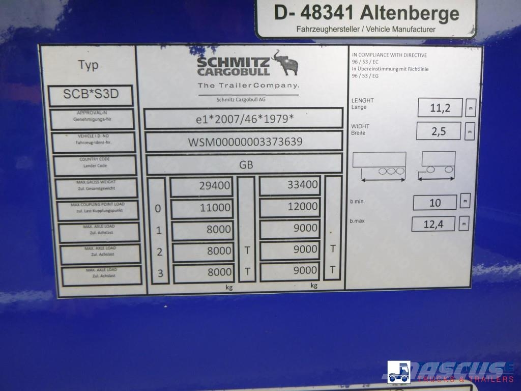 Schmitz Cargobull 3-axle container trailer 20-30-40-45 ft 集装箱半挂车