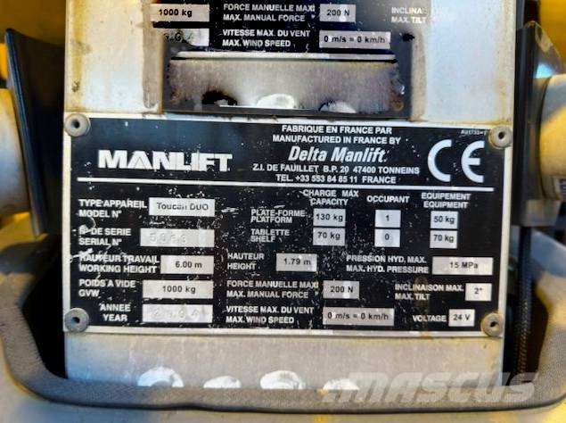 Delta MANLIFT TOUCAN DUO ** A REPARER** Vertikaalsed mast tõstukid