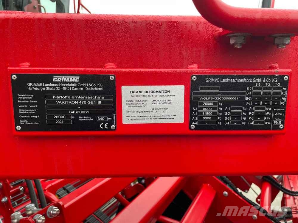 Grimme VARITRON 470 GEN III RS vario Egyéb mezőgazdasági gépek