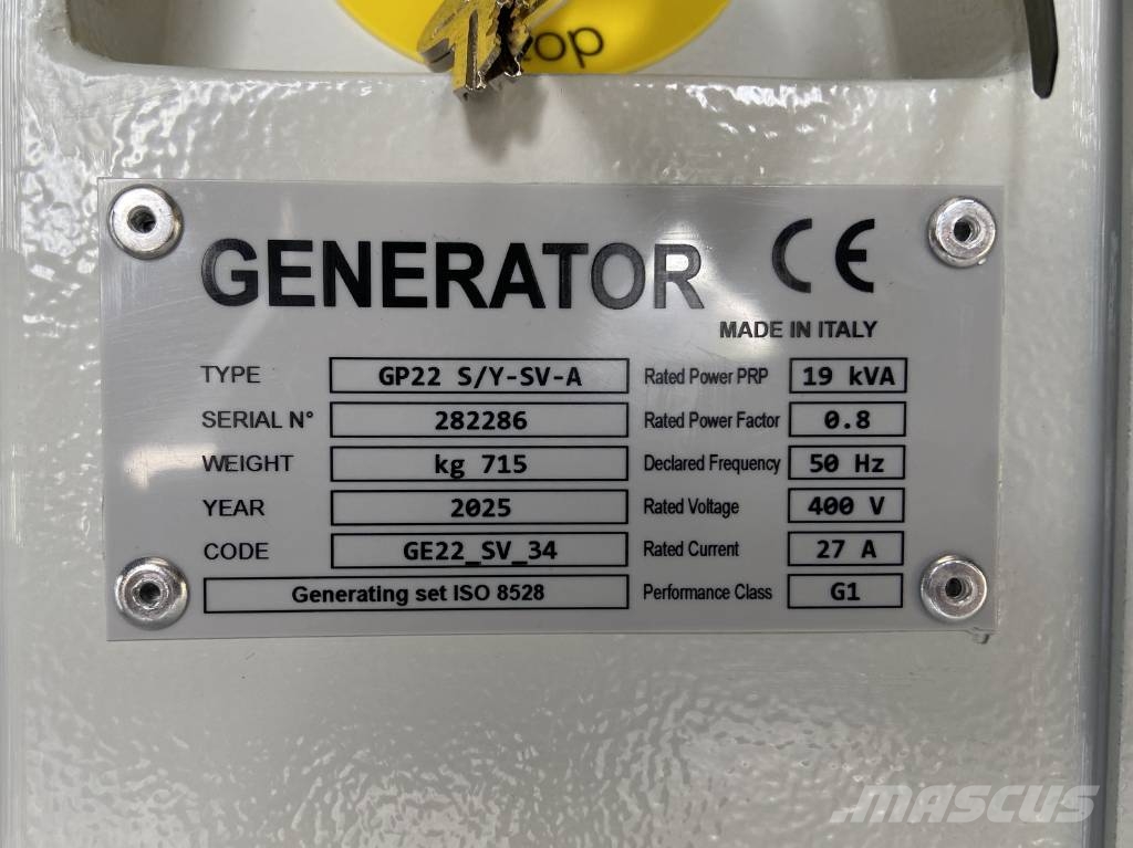 Yanmar 4TNV88-22G - 22 kVA - Stage V Genset - DPX-19907 Dizelski agregati