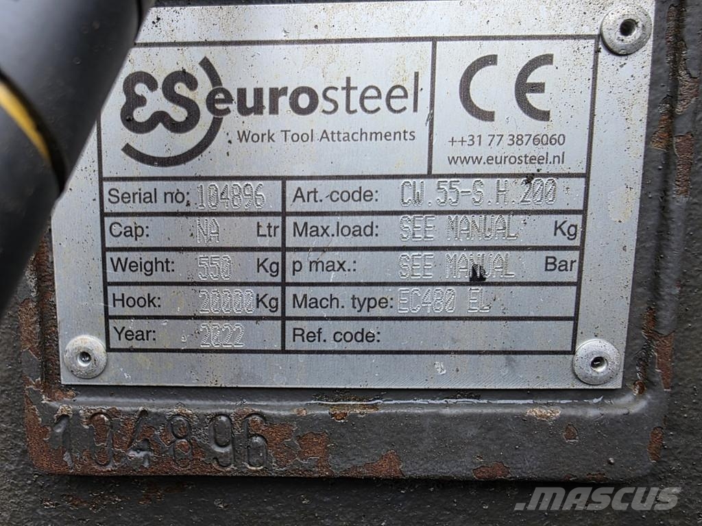 cw55s snelwissel volvo EC480EL quick coupler Quick connectors