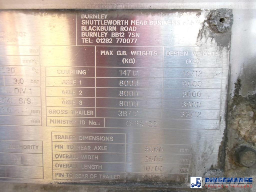 Crossland Bitumen tank inox 31 m3 / 1 comp Semi-trailer med Tank