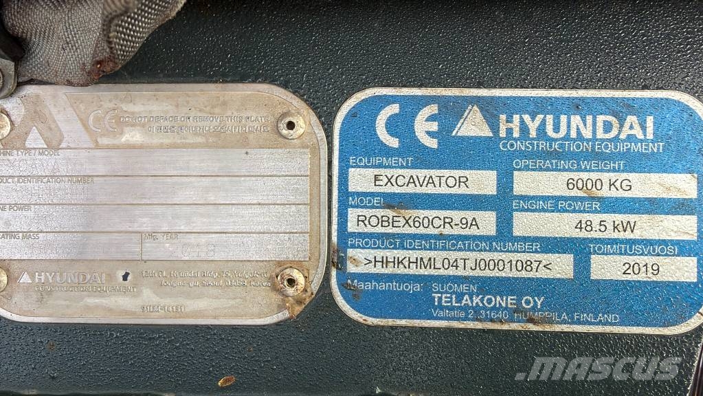 Hyundai Robex 60 CR-9 A Minibagger < 7t