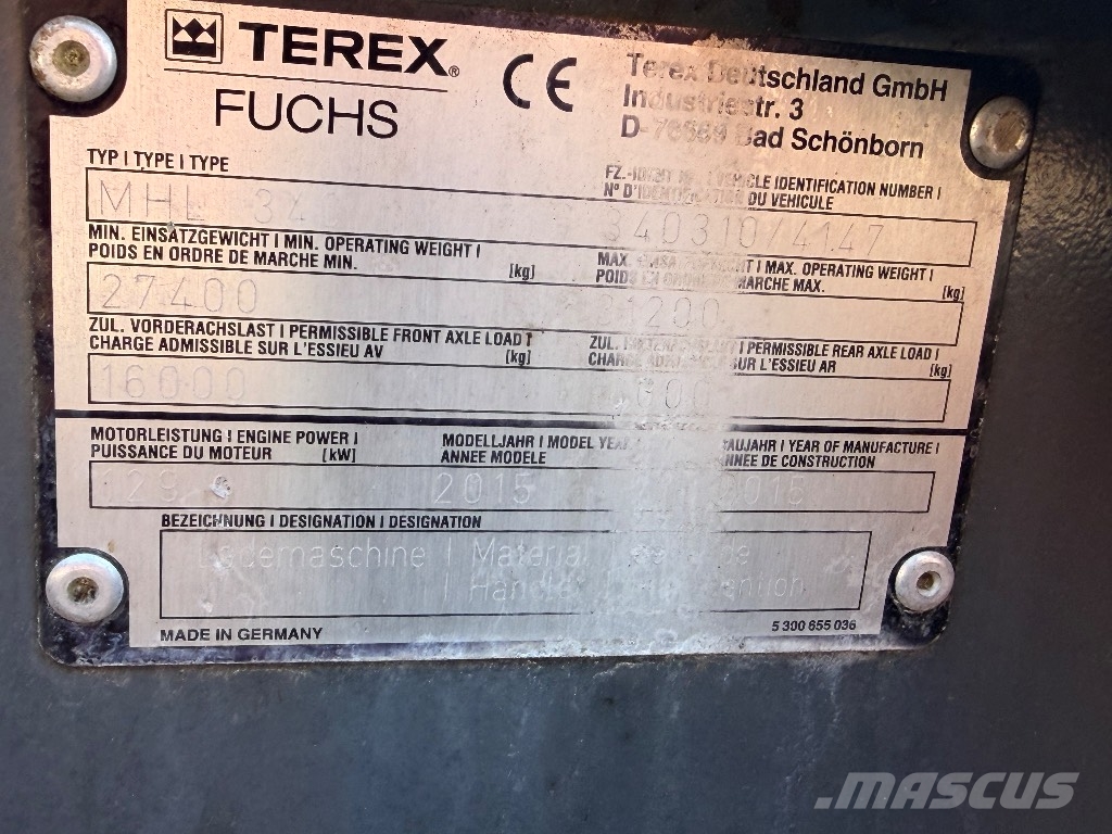 Fuchs MHL 340 E 8500h Recycling (no 335 331 350 ) Bagri za prekladanje primarnih/sekundarnih surovin