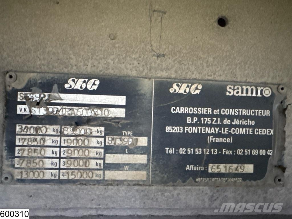Samro gesloten bak Semirremolques de carrocería de cajas