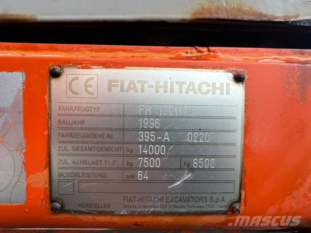 Fiat-Hitachi FH 130 W-3 Ekskavatori uz riteņiem