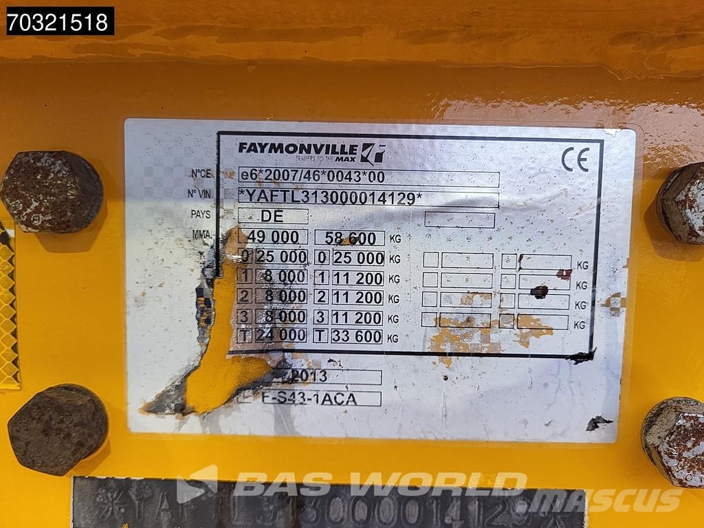 Faymonville F-S43-1 ACA 3x Steering Axle Remote Semirremolques de carga baja