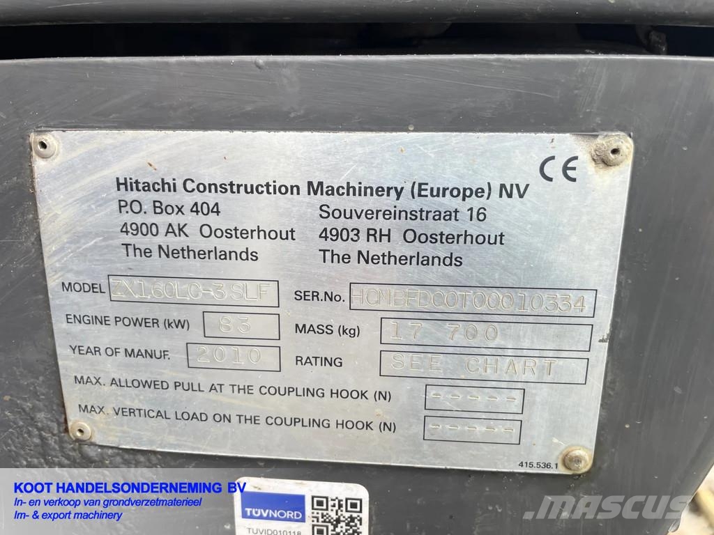 Hitachi Zx 160lc-3 SLF Long Reach! Bagri goseničarji