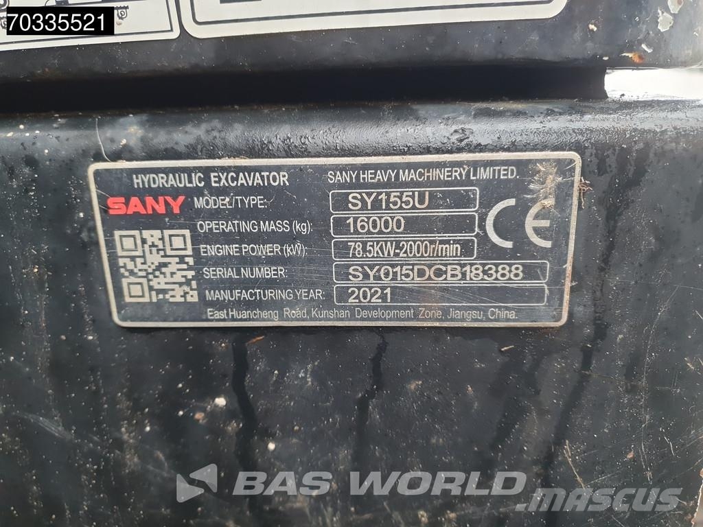 Sany SY155 U SY155U Lánctalpas kotrók