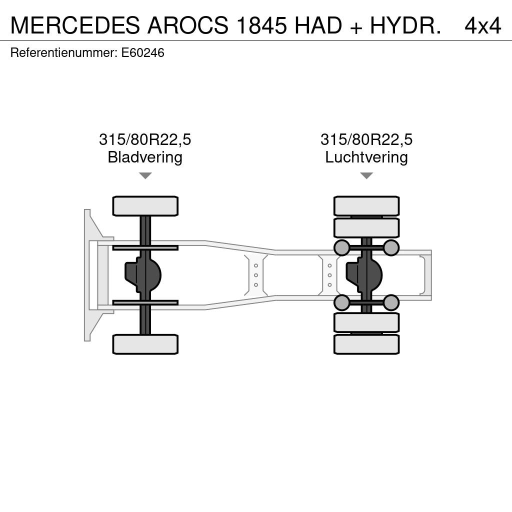 Mercedes-Benz AROCS 1845 HAD + HYDR. 트랙터 유닛
