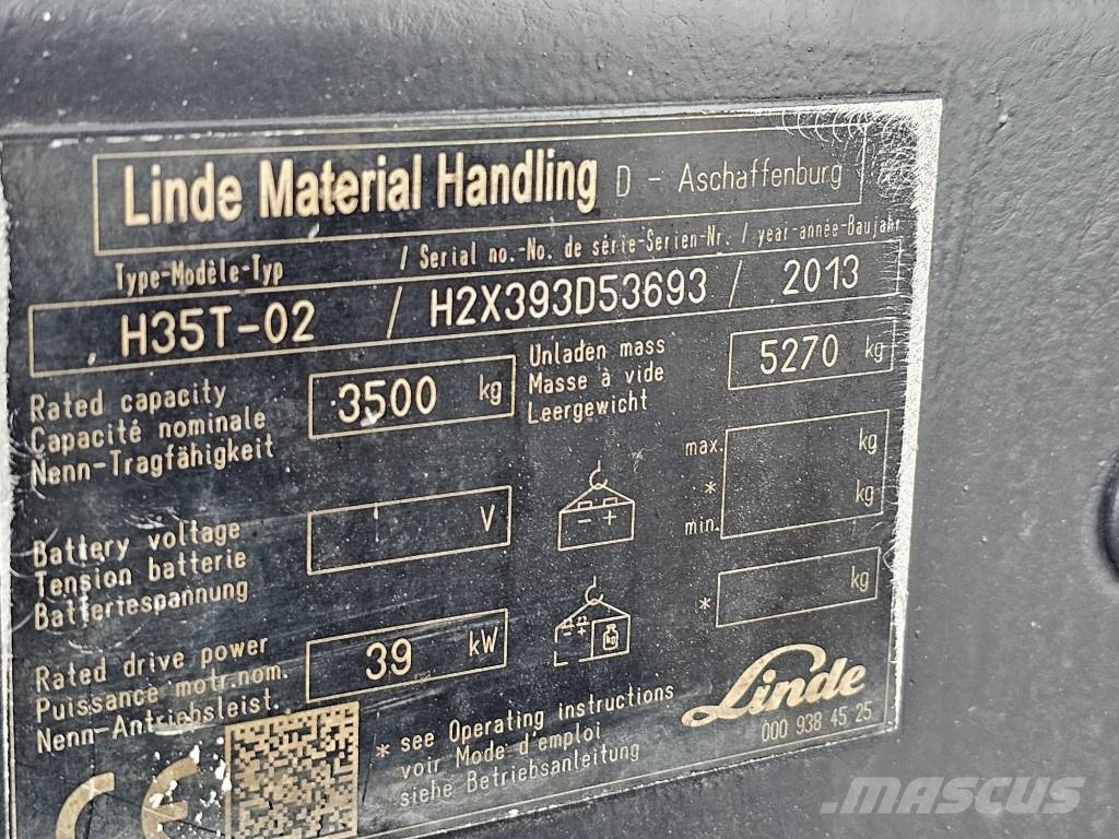 Linde H35T-02 Triplex Gasstapler