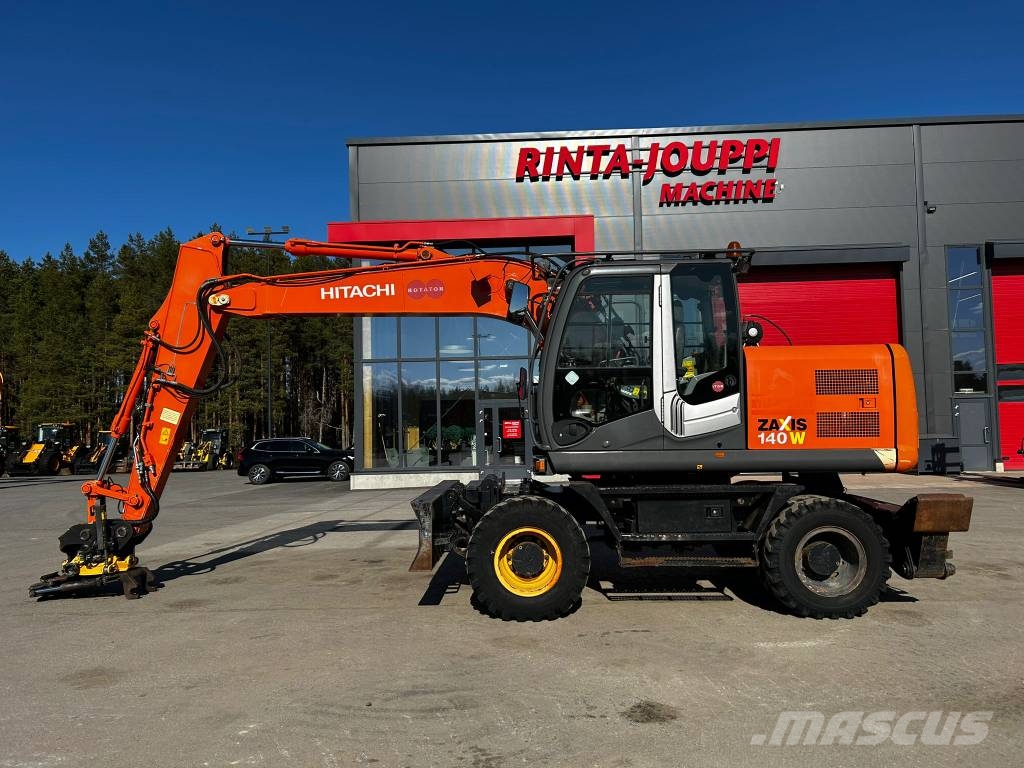Hitachi ZX 140 W-3 / Vähän ajettu, 3Kauhaa, Huoltokirja! Εκσκαφείς με τροχούς - λάστιχα