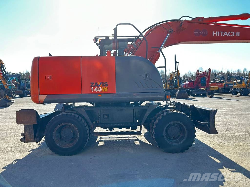 Hitachi ZX 140 W-3 / Vähän ajettu, 3Kauhaa, Huoltokirja! Εκσκαφείς με τροχούς - λάστιχα