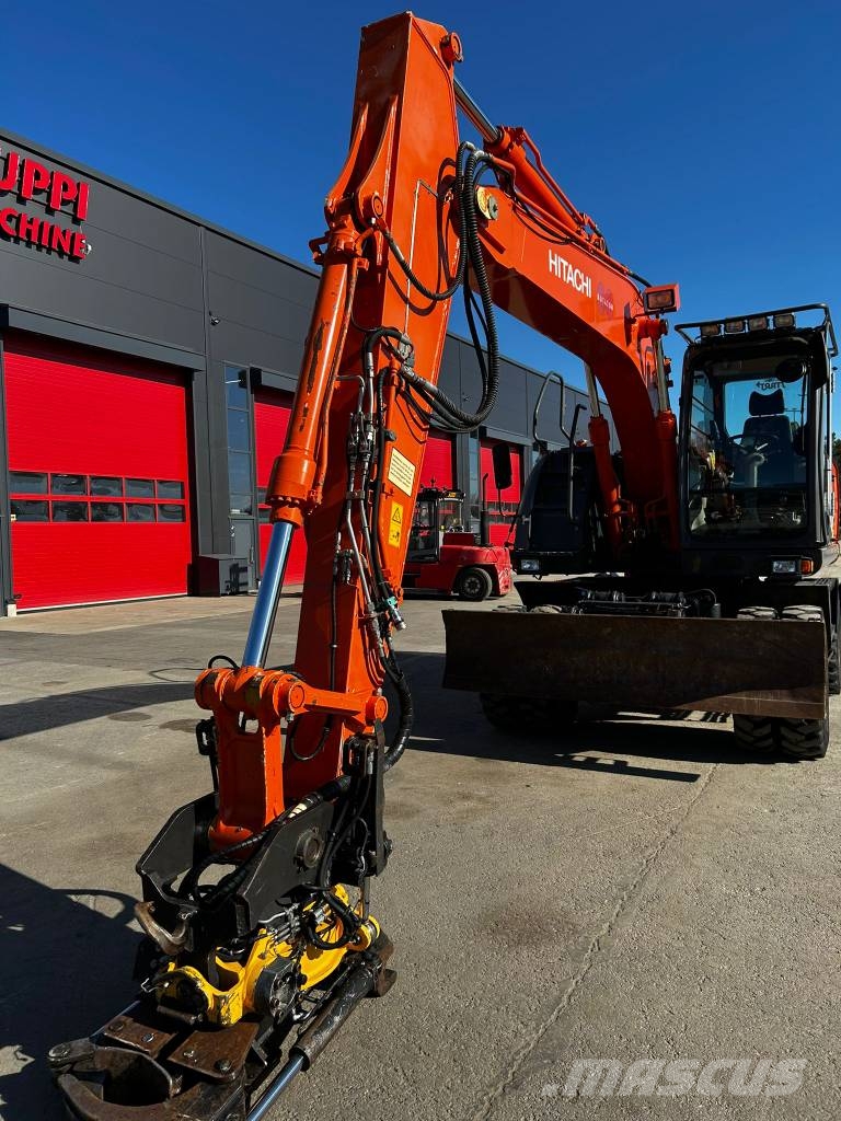Hitachi ZX 140 W-3 / Vähän ajettu, 3Kauhaa, Huoltokirja! Εκσκαφείς με τροχούς - λάστιχα
