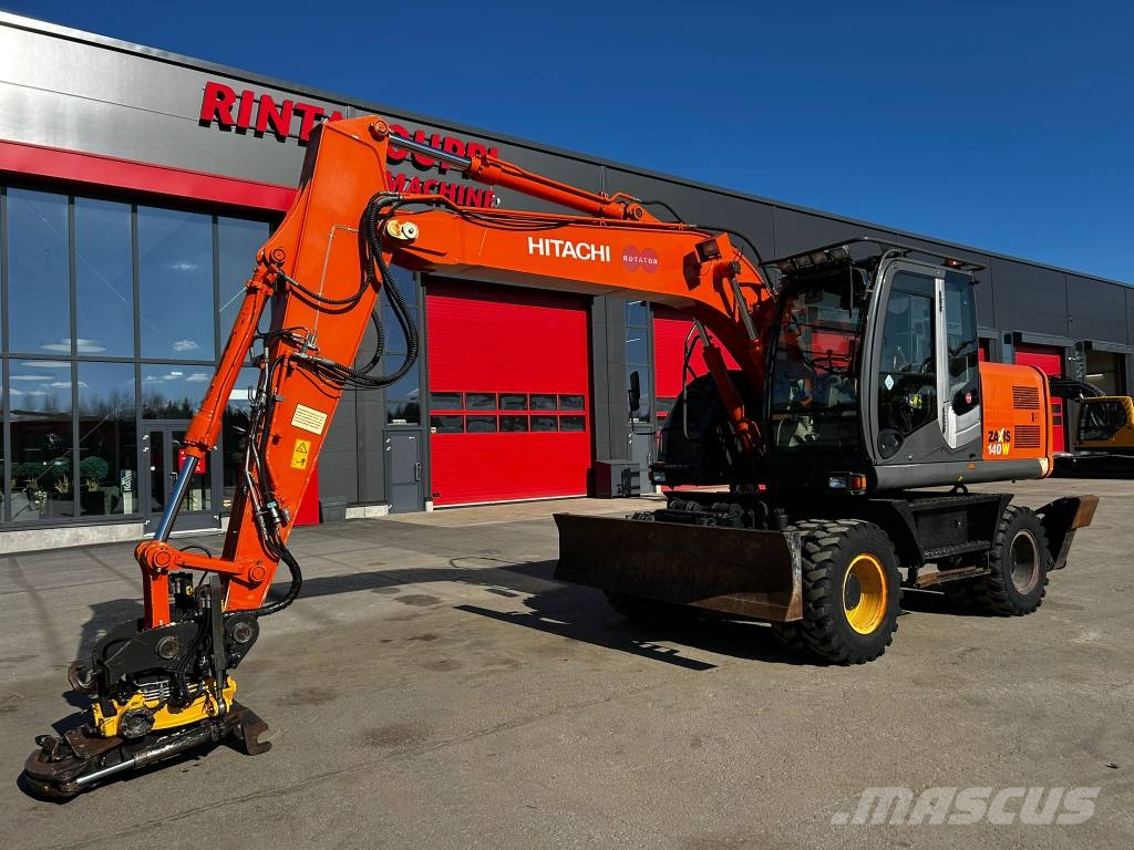 Hitachi ZX 140 W-3 / Vähän ajettu, 3Kauhaa, Huoltokirja! Εκσκαφείς με τροχούς - λάστιχα
