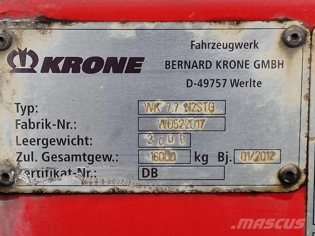 Krone BDF trailer with box - Box: 7.70 - 2.48 - 3.00 - F BDF Прицепы