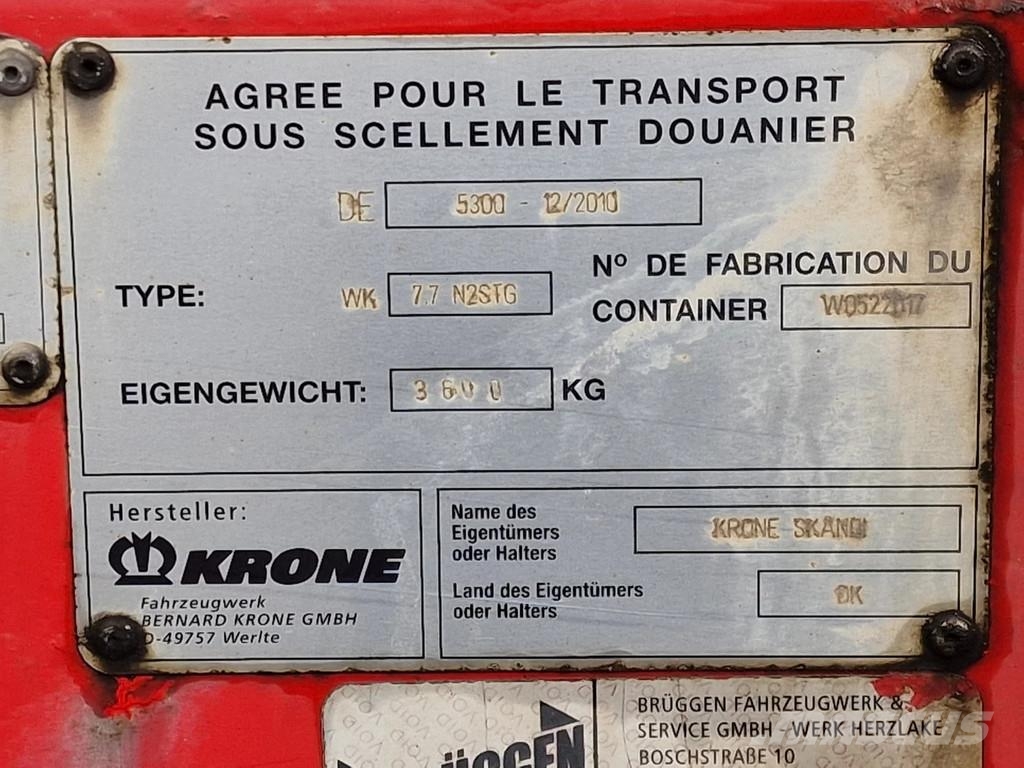 Krone BDF trailer with box - Box: 7.70 - 2.48 - 3.00 - F BDF Прицепы
