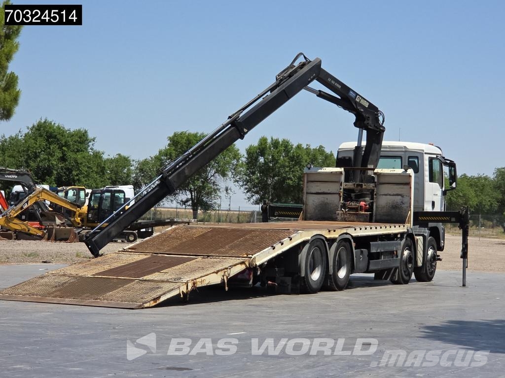 MAN TGS 35.360 TGS 8X2 Grua HIAB 166 E-2 Hiduo Rampas Camioane platforma/prelata