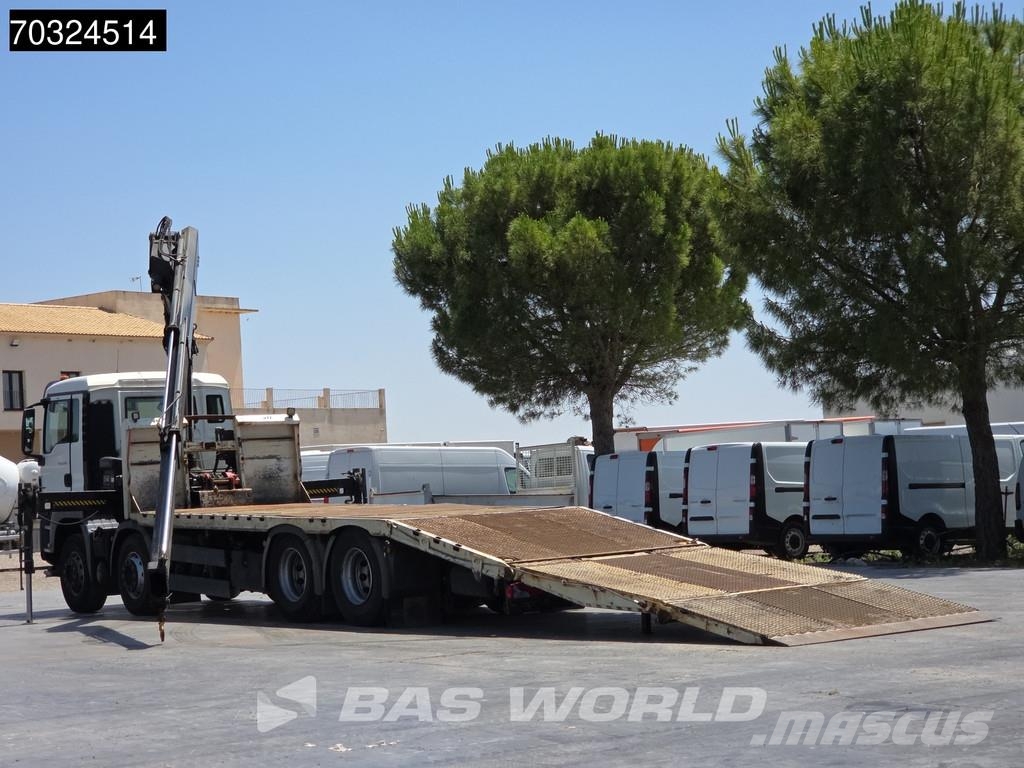 MAN TGS 35.360 TGS 8X2 Grua HIAB 166 E-2 Hiduo Rampas Camioane platforma/prelata