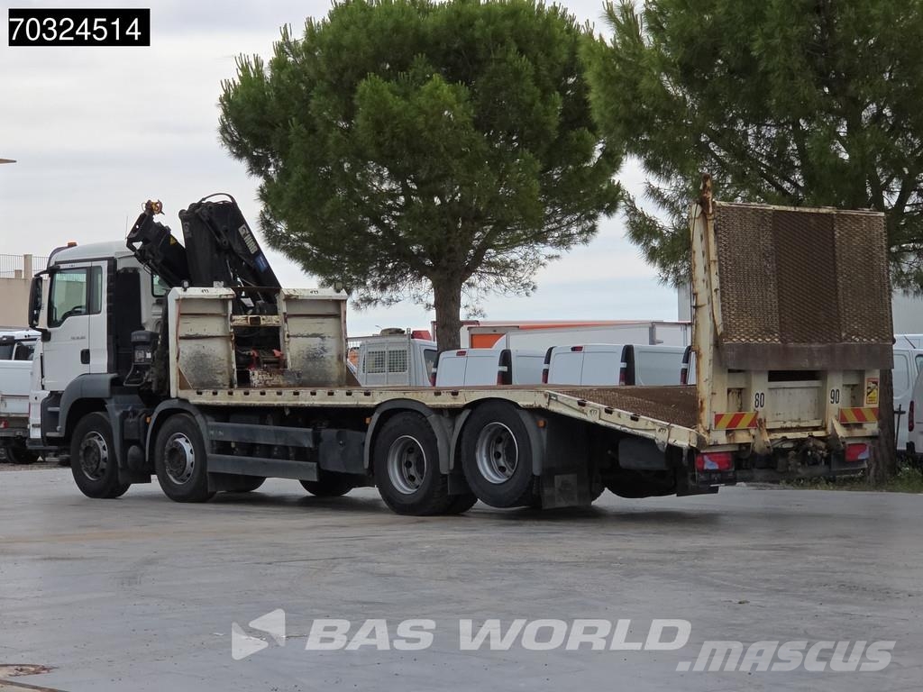 MAN TGS 35.360 TGS 8X2 Grua HIAB 166 E-2 Hiduo Rampas Camioane platforma/prelata