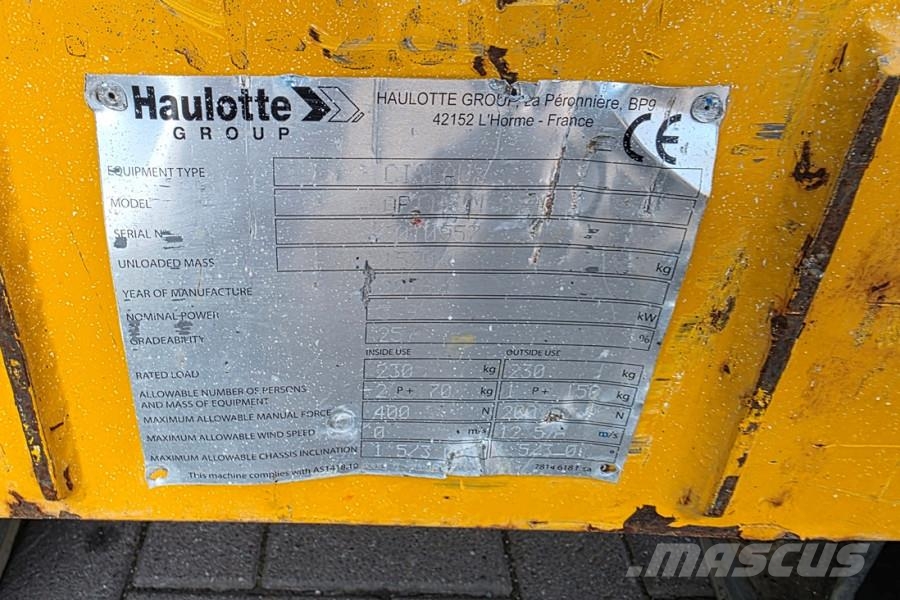 Haulotte Optimum 8 Electric, 7.77m Working Height, 230kg Ca Minicargadoras