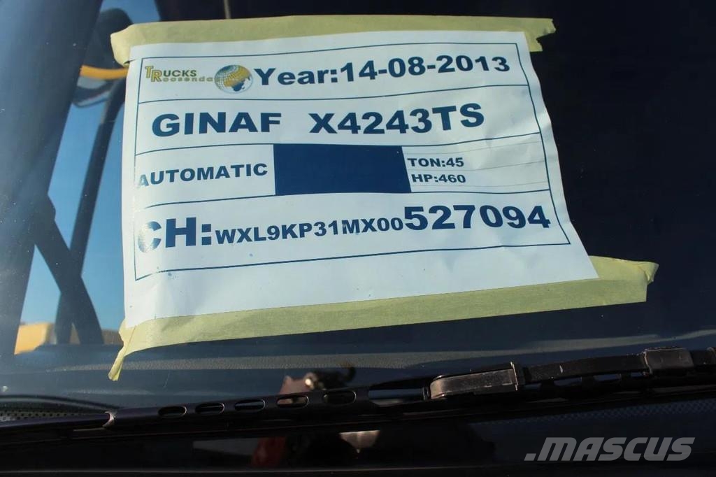 Ginaf X 4243 TS 460 + 30TON SYSTEM + 8x4 Koukkulava kuorma-autot