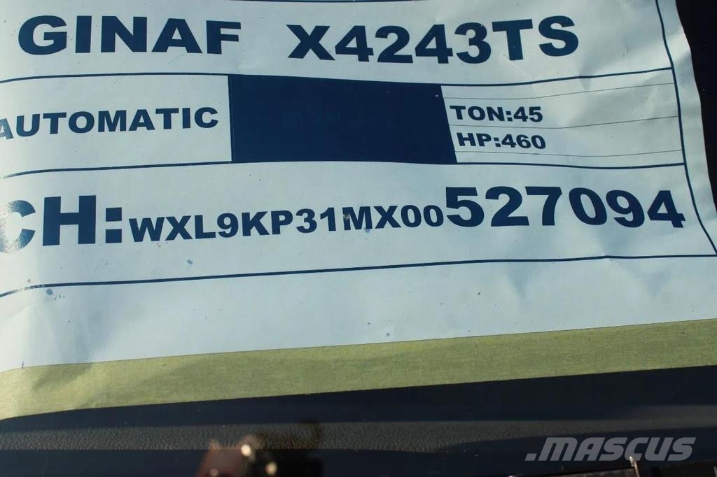 Ginaf X 4243 TS 460 + 30TON SYSTEM + 8x4 Koukkulava kuorma-autot
