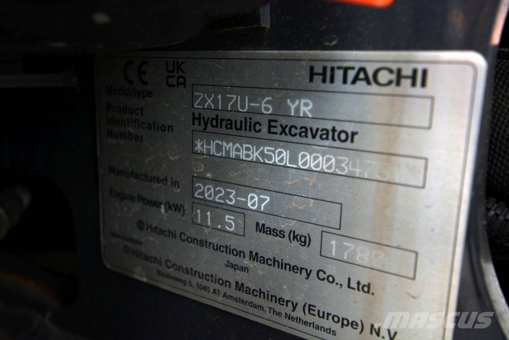 Hitachi ZX 17 U-6 Miniescavatori