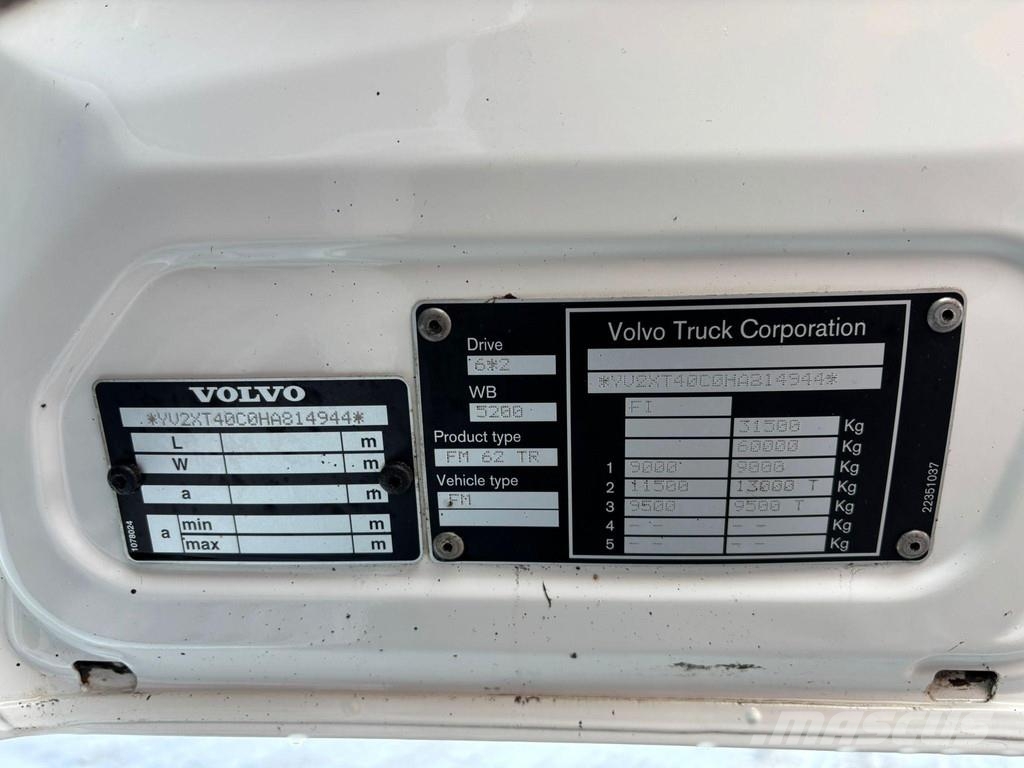 Volvo FM 500 6x2 SUPRA 1150 Mt / BOX L=8218 mm 冷藏车