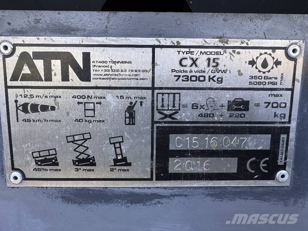 ATN CX 15 Allrad 4x4 Diesel رافعات مقصية الشكل