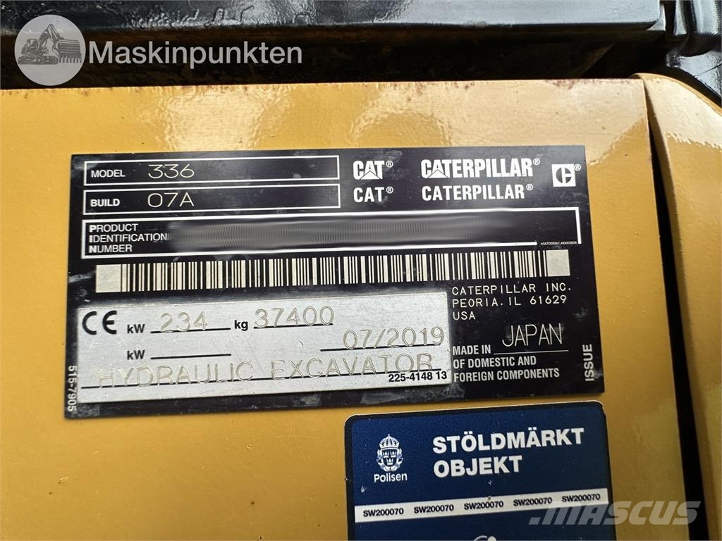 CAT 336 Lánctalpas kotrók