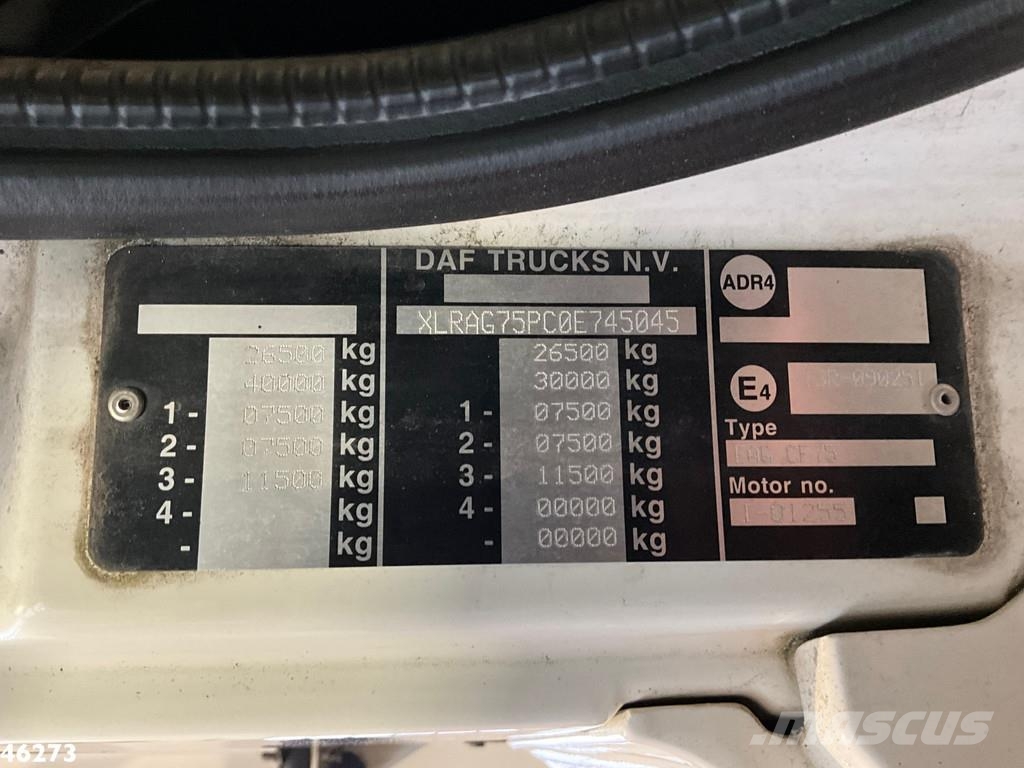 DAF FAG 75 CF 250 Euro 5 VDK 20m³ Camiones de basura