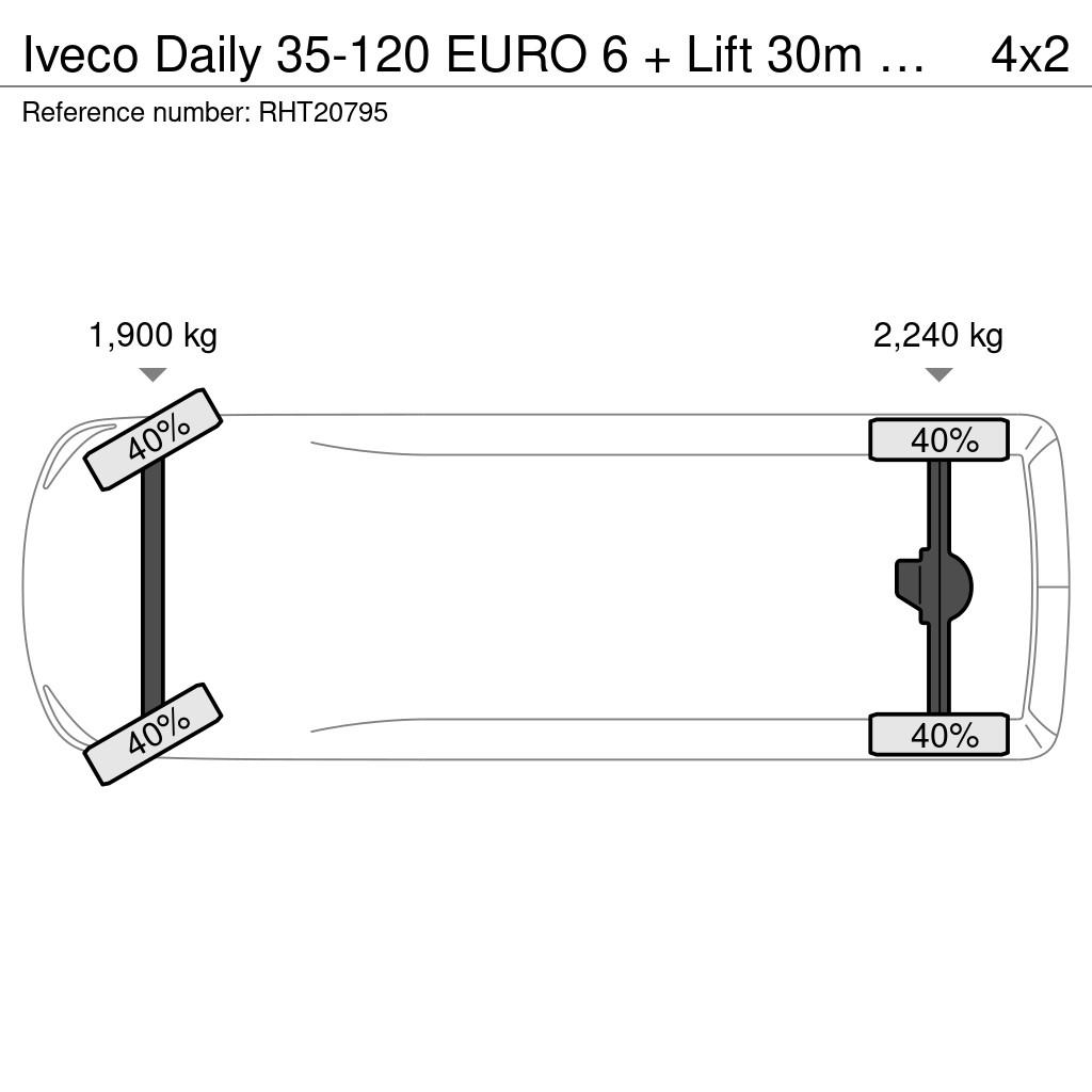 Iveco Daily 35-120 EURO 6 + Lift 30m BÖCKER - 400kg Plataformas sobre camión