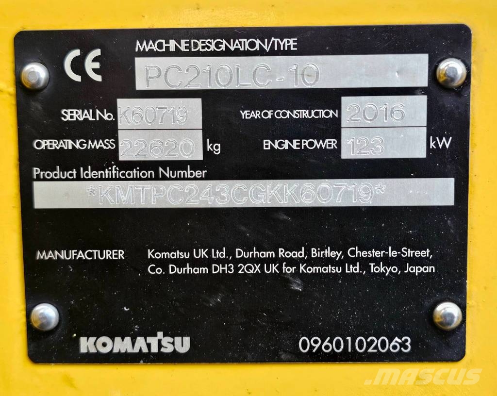 Komatsu PC 210 LC-10 Beltegraver